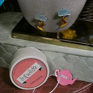 Erstwilder Whatever the Weather Lighting blot & Cloud Earrings with Box